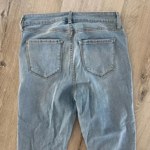 Old Navy Womens High-Waisted Rockstar Super-Skinny Jeans Cara Blue Size 6 Tall - Picture 11 of 12